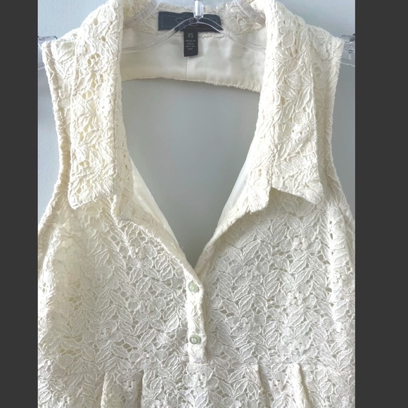 JESSICA SIMPSON, Lace Floral Dress Cream, XS - Picture 3 of 7